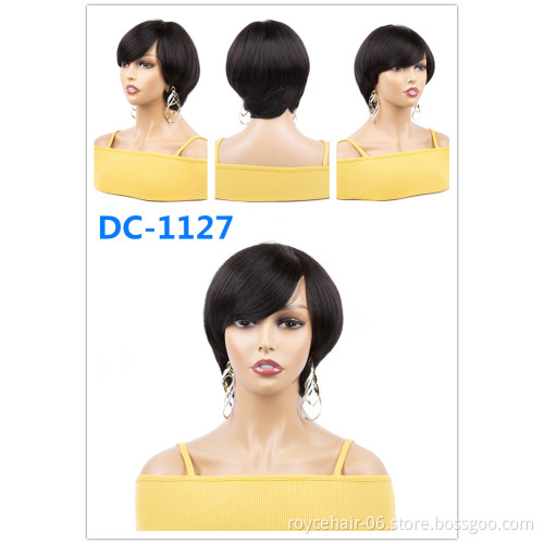 Aliexpress Overnight Delivery 8 inch Mongolian Virgin Remy Deep Wave Human Hair Short Celebrity Party Wig